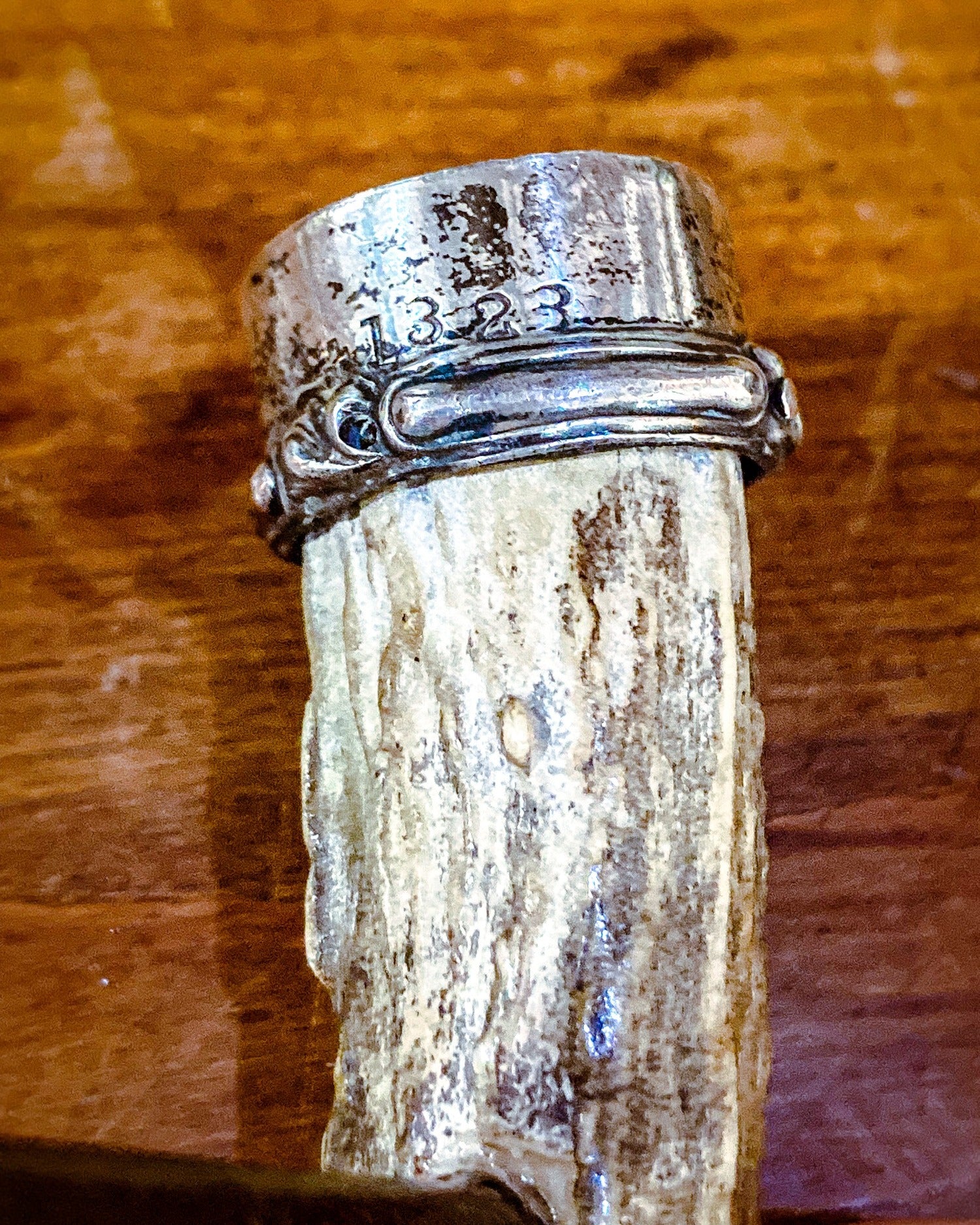 Antique Edwardian J. F. Fradley & Co Antler Sterling Silver Corkscrew Bottle Opener