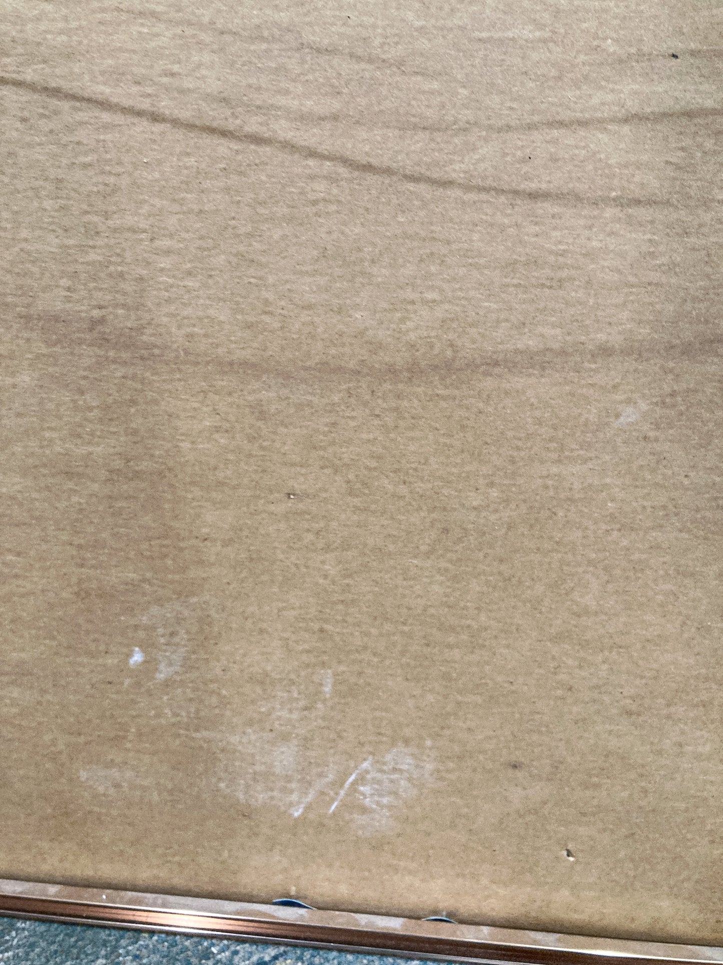 1978 Hugh Kepets Pink Gold Architectural Abstract Framed Offset Lithograph