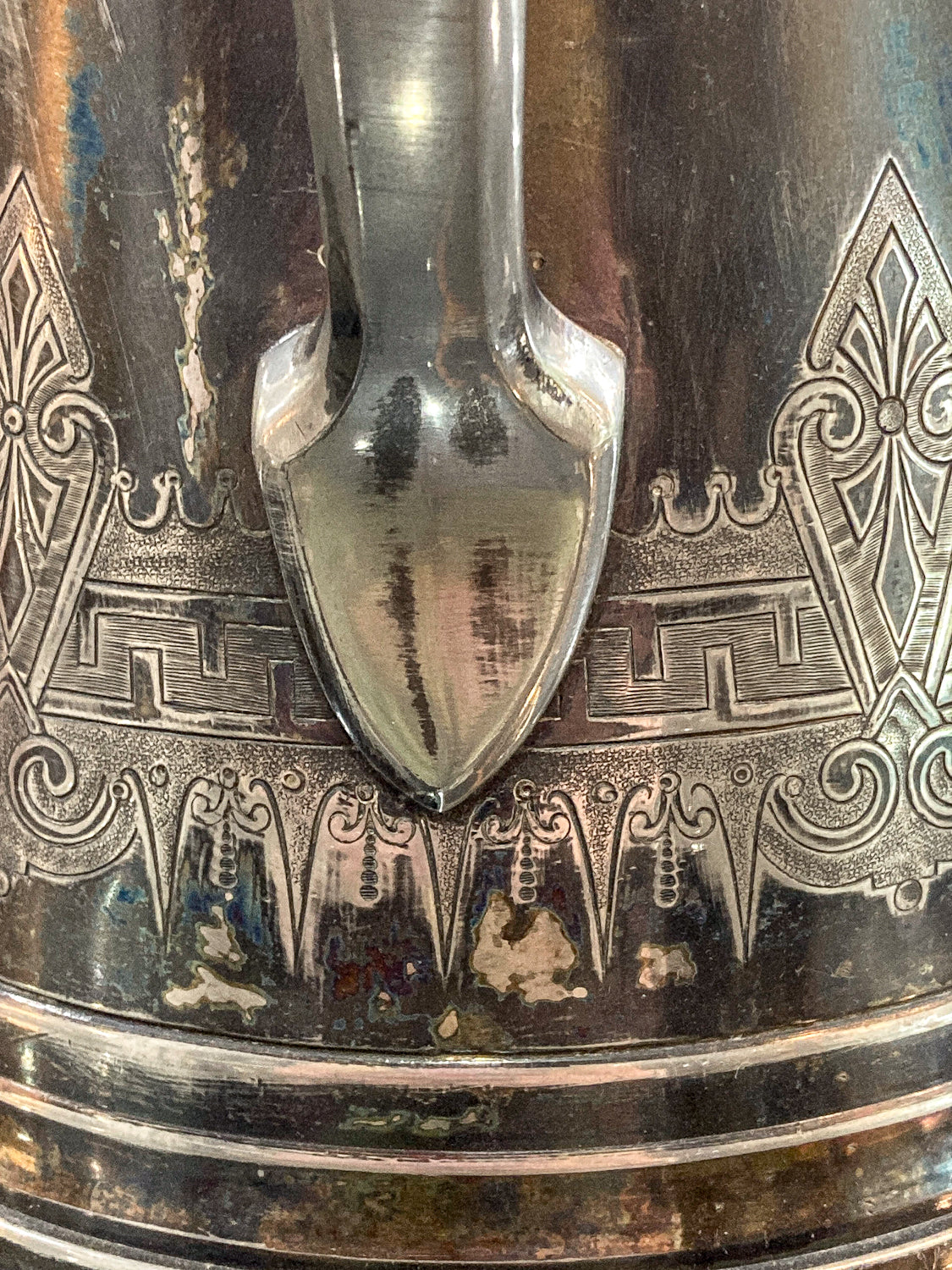 Beautiful Antique C1870 Silver Plated Cold Water Meriden Tankard Pitcher