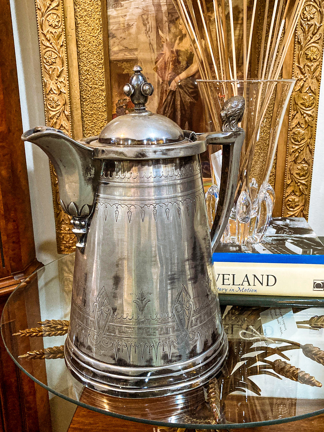 Beautiful Antique C1870 Silver Plated Cold Water Meriden Tankard Pitcher