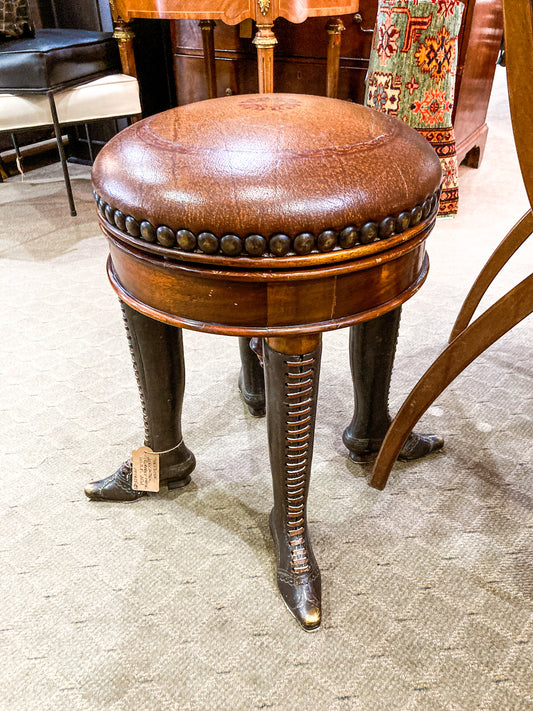 19th Century Reproduction Theodore Alexander Can-Can Adjustable Piano Stool