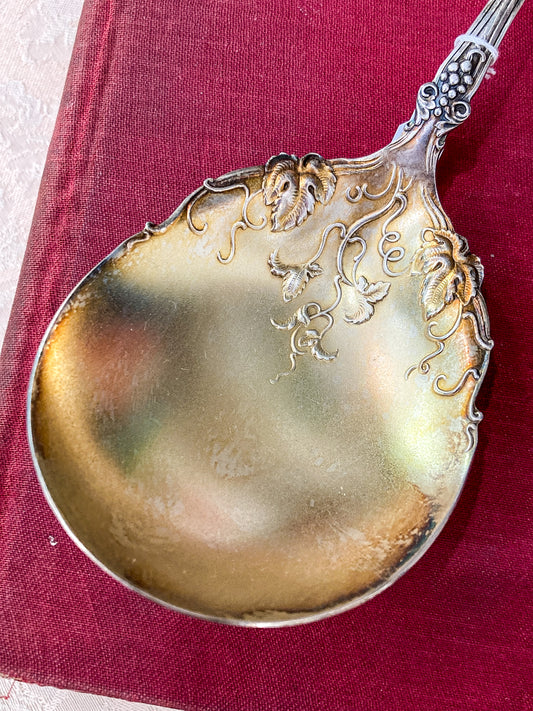 Antique 1847 Rogers Brothers Triple Silver-Plated Gold Washed Berry Spoon