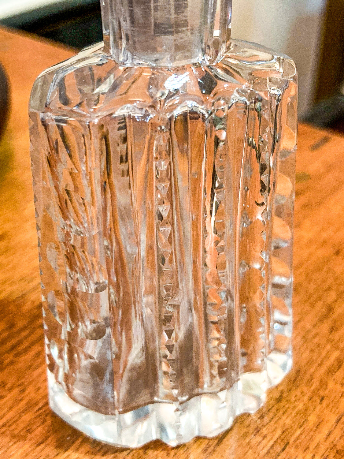 Antique Baccarat Hand Cut Crystal Sterling Silver Lid 1900 Perfume Scent Bottle