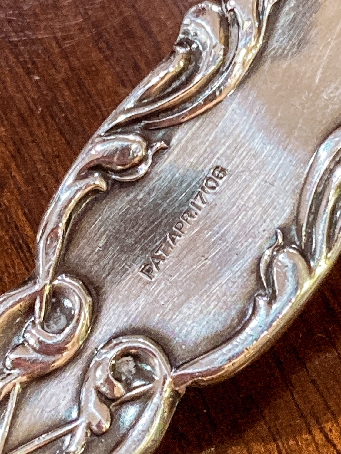 Antique Silver Plate Gloria Lily Pattern Art Nouveau WM A Rogers Punch Ladle