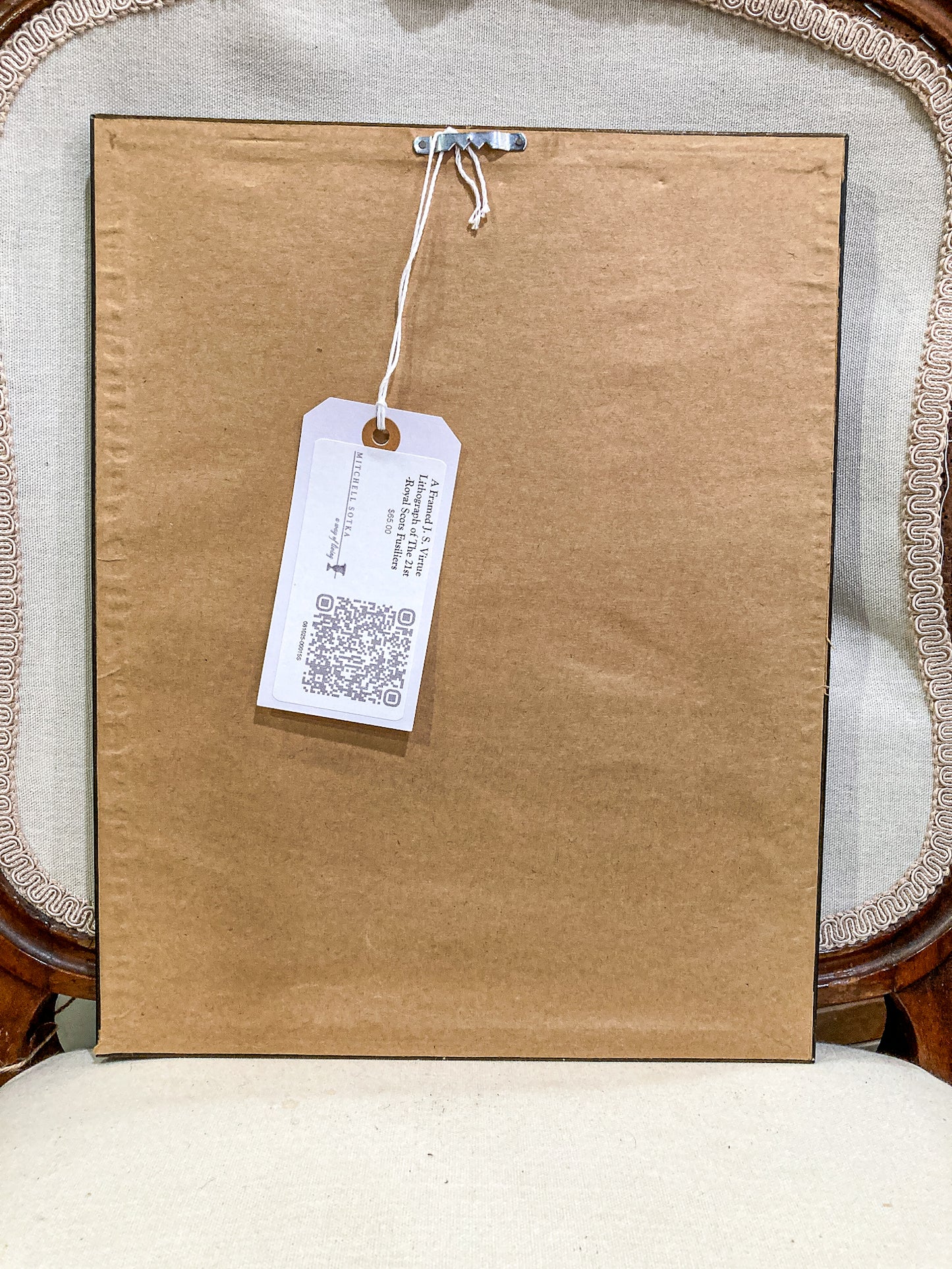 Antique J. S. Virtue "The 21st-Royal Scots Fusiliers" Military Framed Lithograph