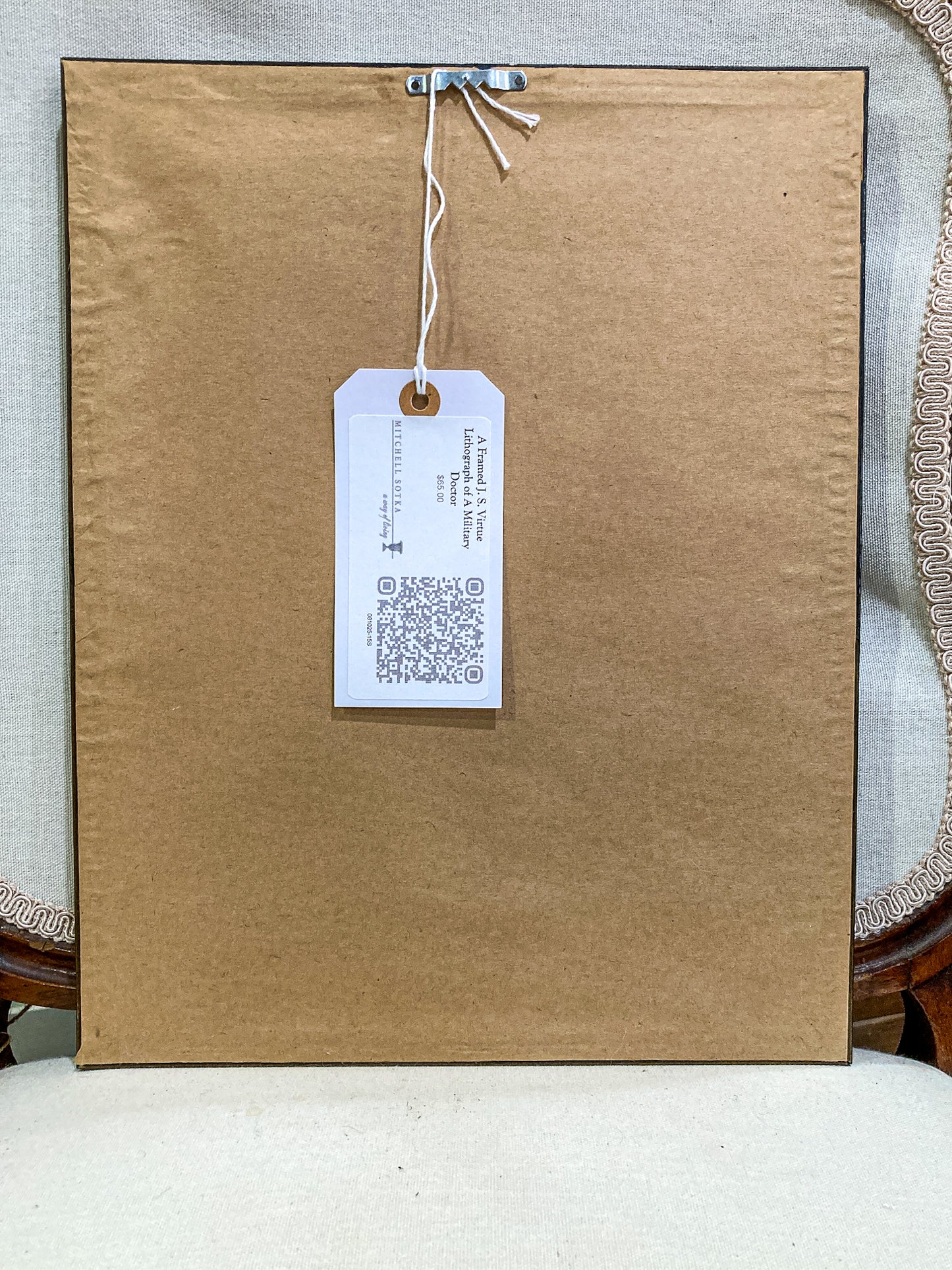 Antique J. S. Virtue "A Military Doctor" Print Framed Color Lithograph