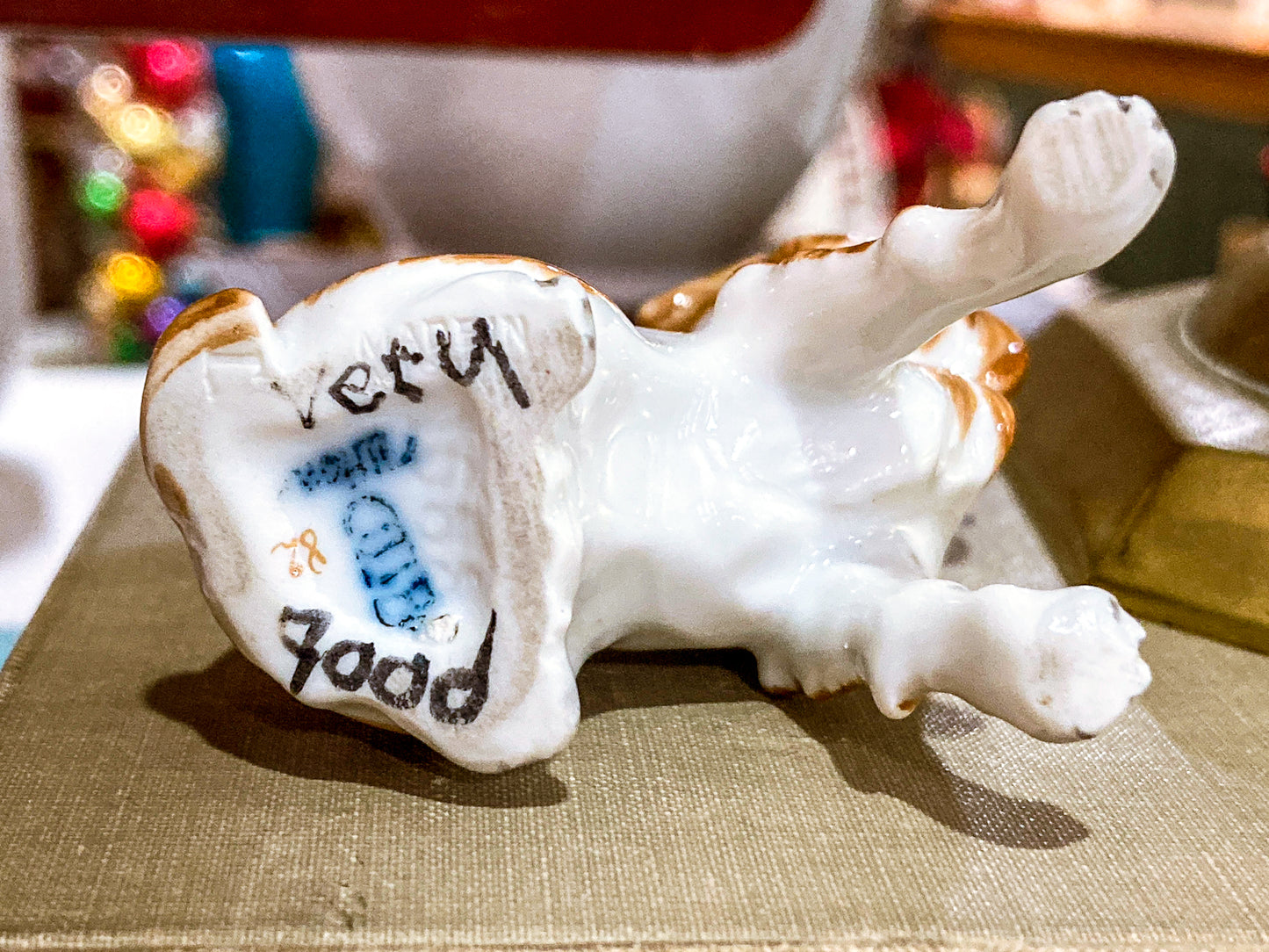 Antique Austrian Vienna Augarten Wein Royal Griffon Porcelain Dog Figurine