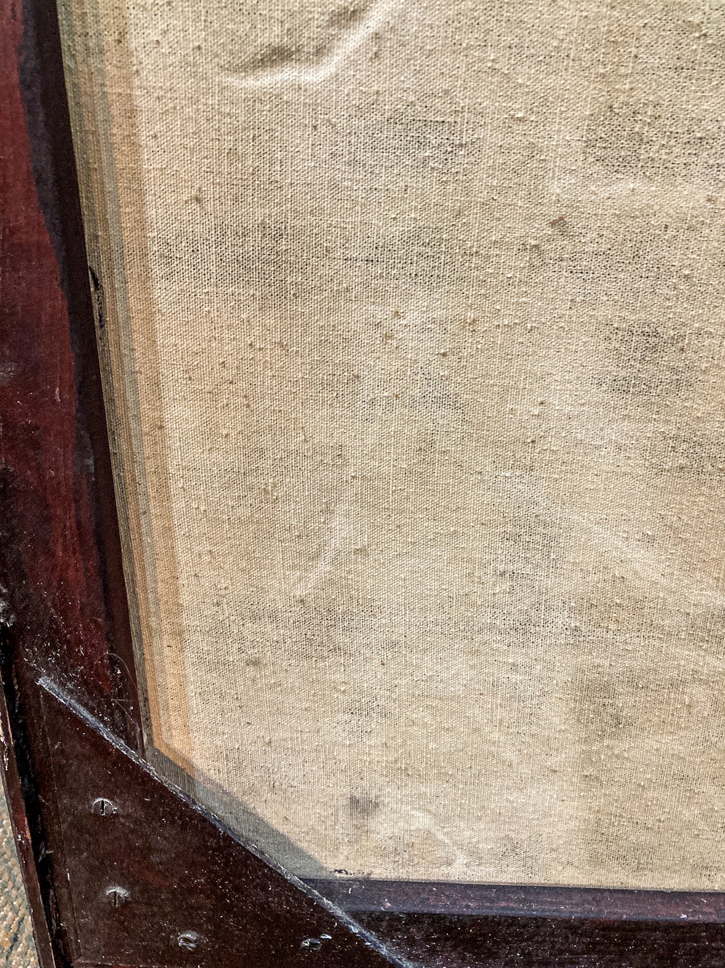 Vintage Mixed Media Portrait of Cleveland Bernice Kent Framed Canvas Painting