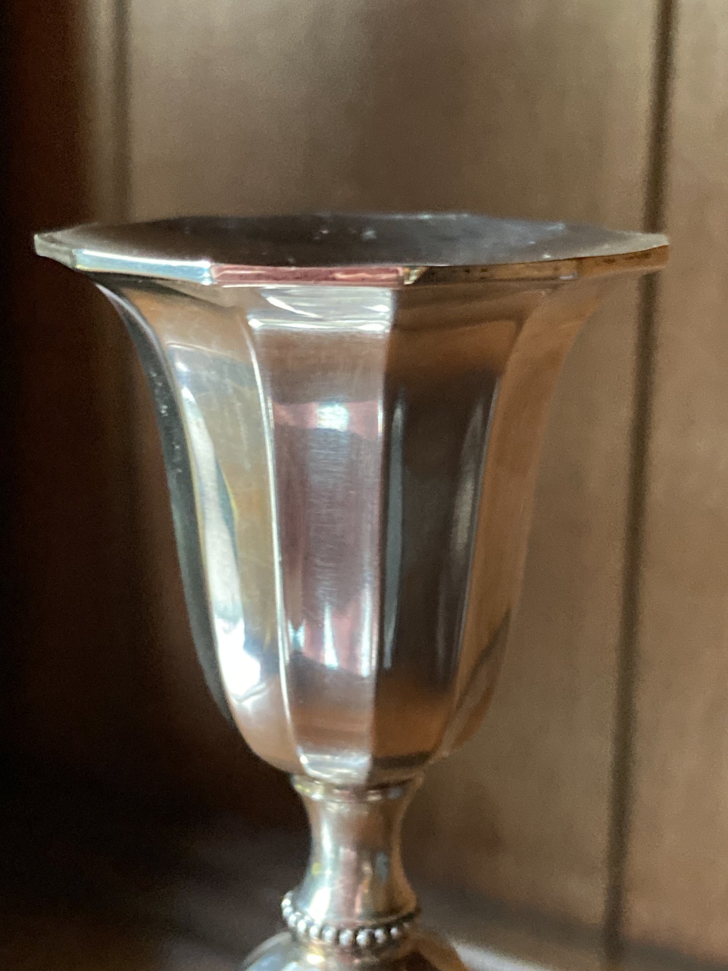 Elegant Vintage 1956 Finnish Sterling Silver Monogramed Candlestick