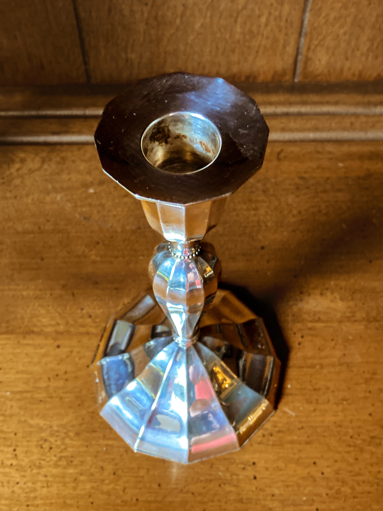 Elegant Vintage 1956 Finnish Sterling Silver Monogramed Candlestick