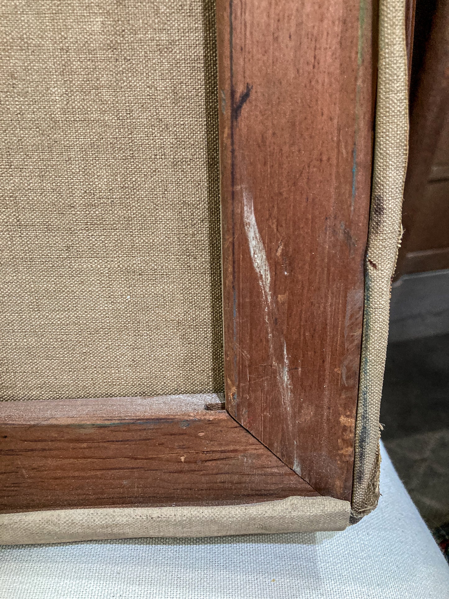 Vintage Original Self Portrait Frank Campanella (1918-2016) Canvas Oil Painting