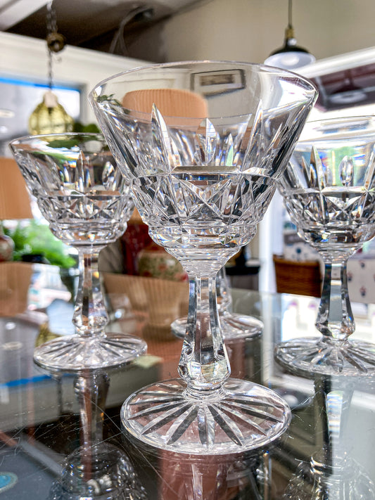 Set of Four Waterford Clear Crystal Kylemore Stemmed Cocktail Glasses