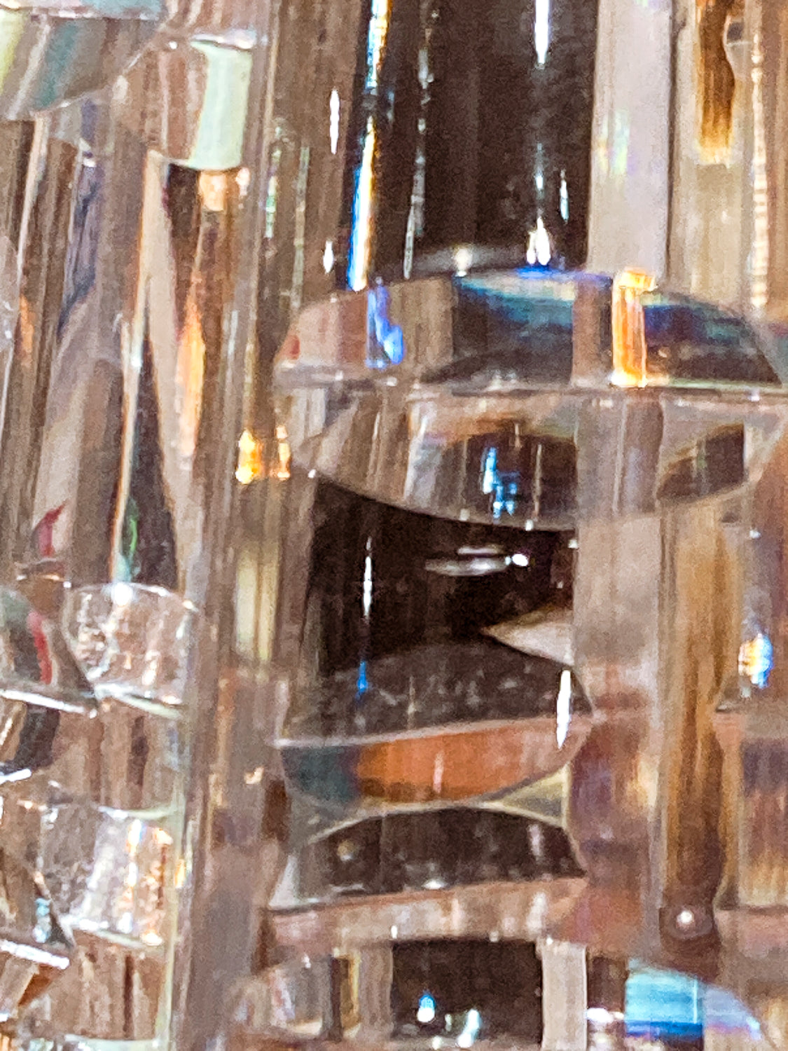 Stunning Vintage Clear Crystal Cut Teardrop Fluted Waterford Vase