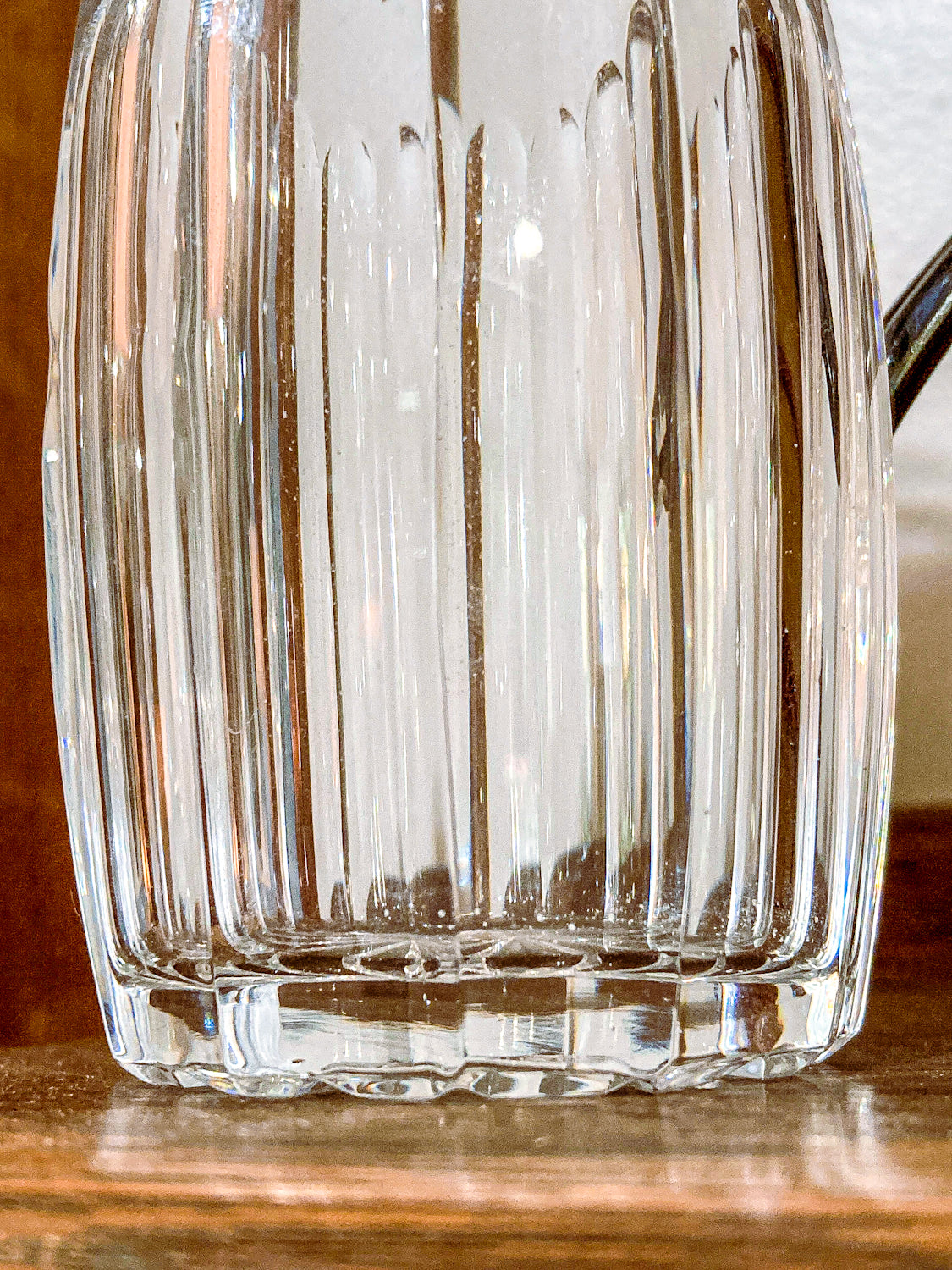 Vintage Cut Crystal 800 Silver German Cruet Bottle with Handle