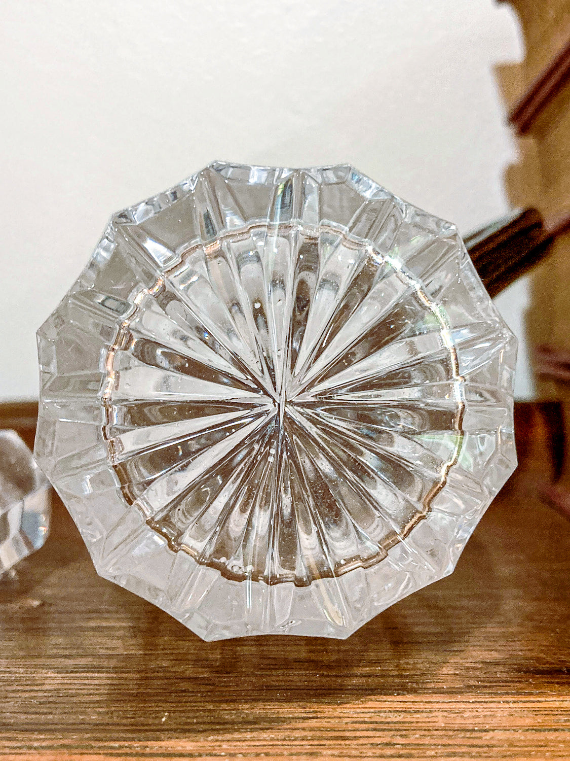 Vintage Cut Crystal 800 Silver German Cruet Bottle with Handle