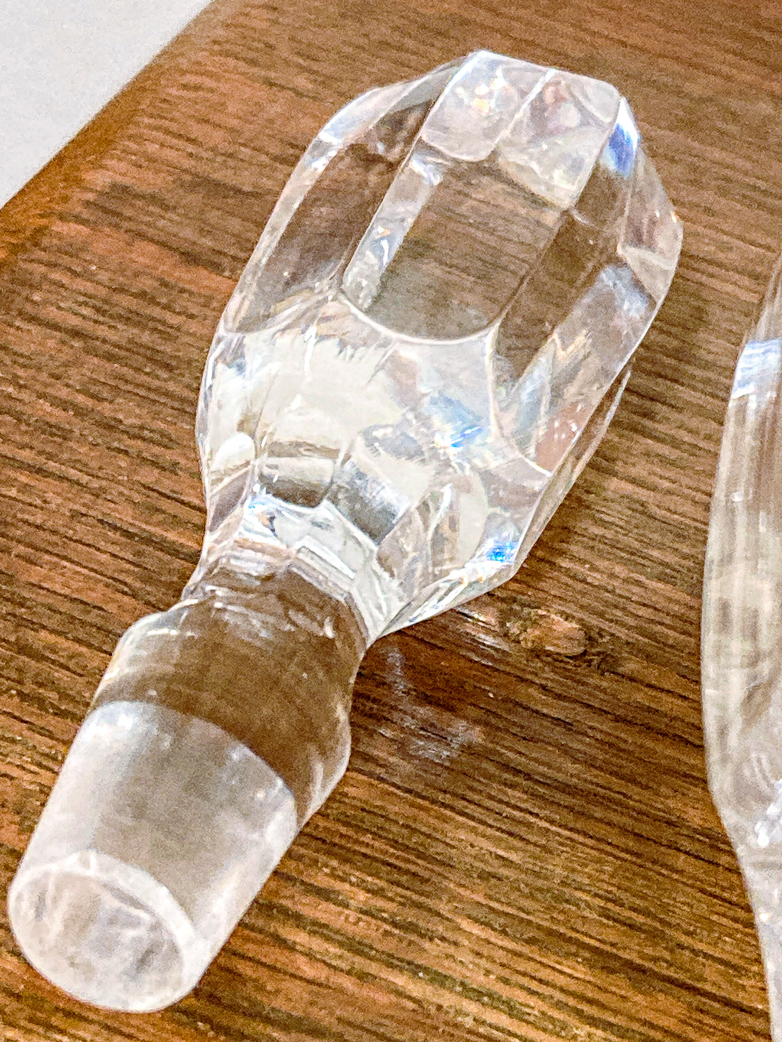 Vintage Cut Crystal 800 Silver German Cruet Bottle with Handle