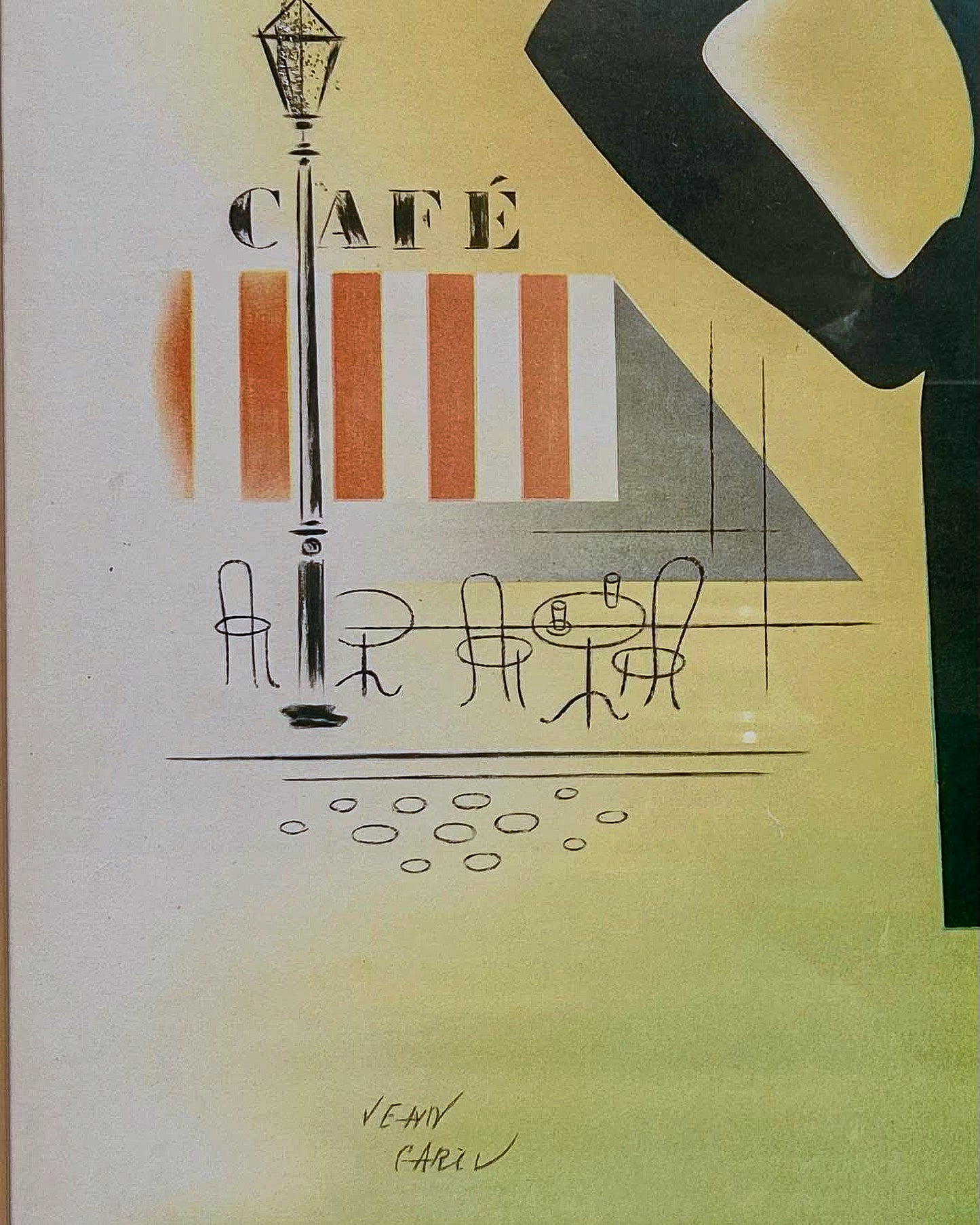 Jean Carlu (1900-1997) A Framed Vintage Pan American Poster 1950