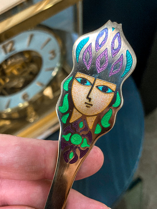 Vintage 1982 Anton Michelsen Sterling Silver Gold Wash Commemorative Spoon