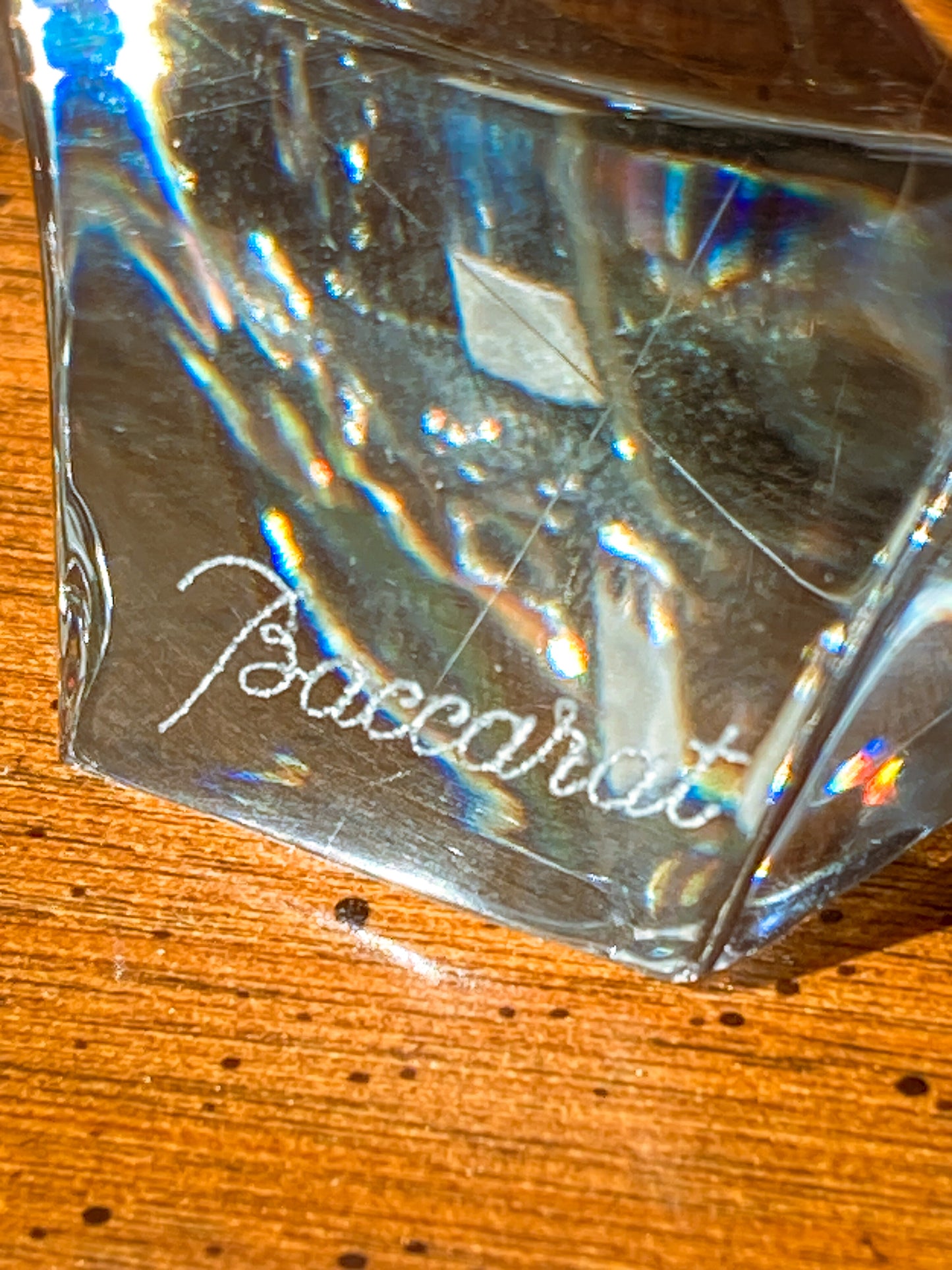 BACCARAT SIGNATURE. Baccarat Crystal Clear Oursons Wall Street Bear Paperweight Sculpture