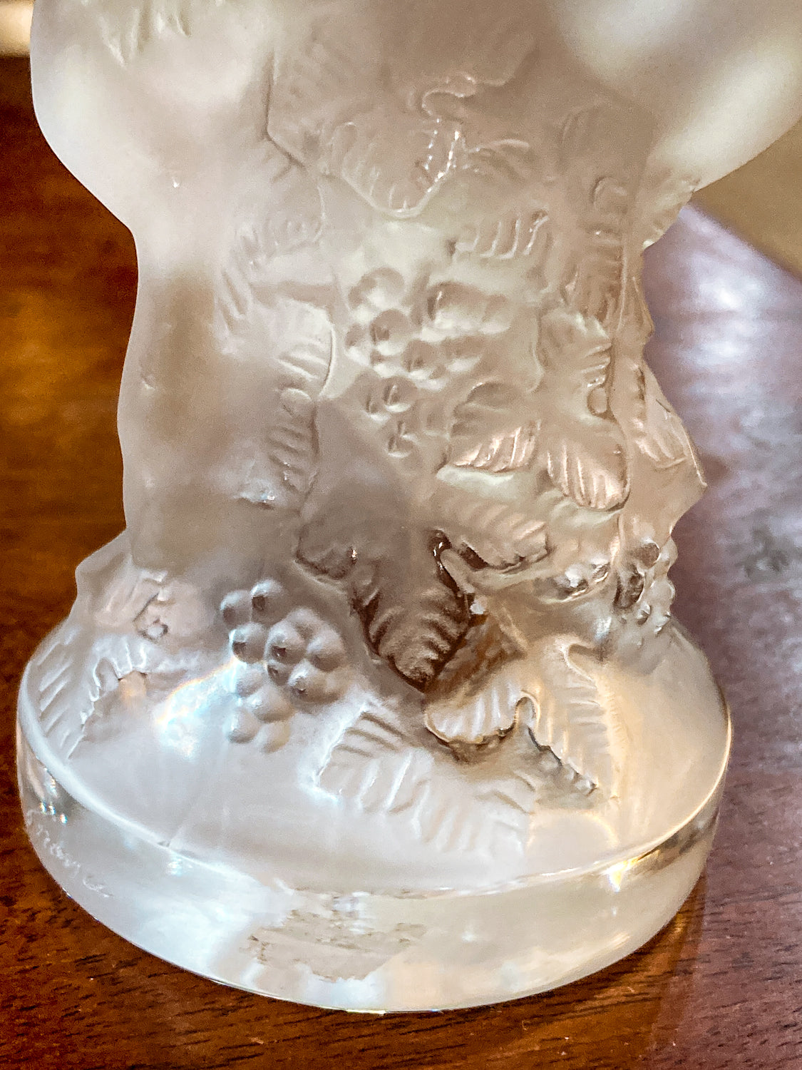 Vintage Lalique Le Faune Satyr Nymph Mythological Frosted Crystal Figurine
