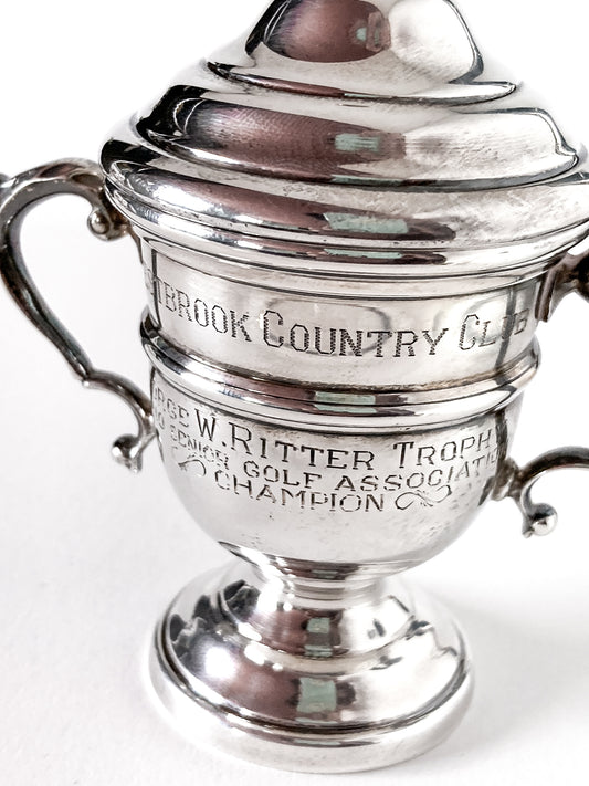 Vintage Sterling Silver Georgian Style Miniature OSGA Golf Trophy Urn