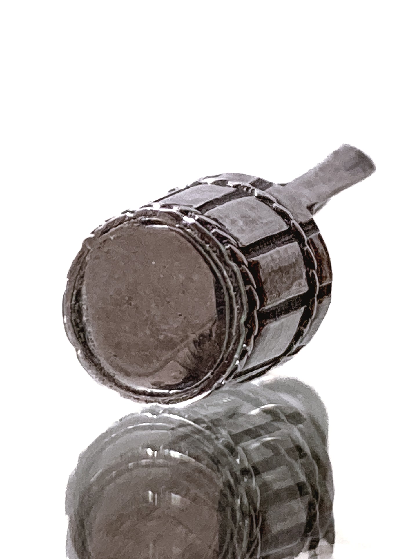 Vintage Silver Miniature Classic Water Bucket Charm Jewelry