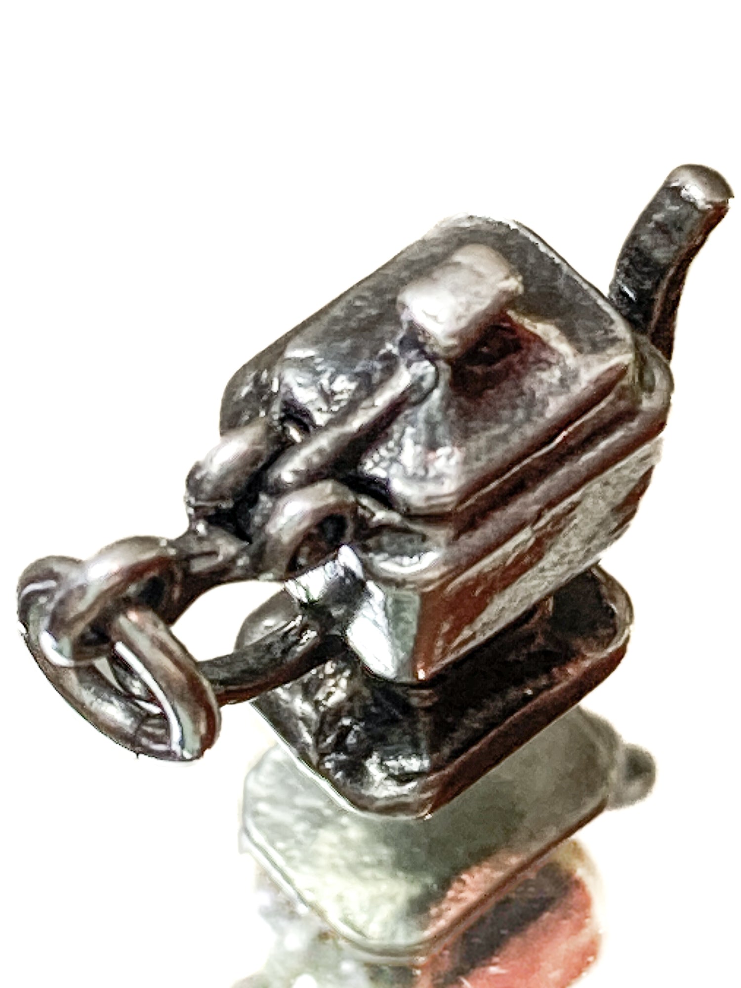 Vintage Sterling Silver Miniature Lidded Teapot Kettle Charm Jewelry