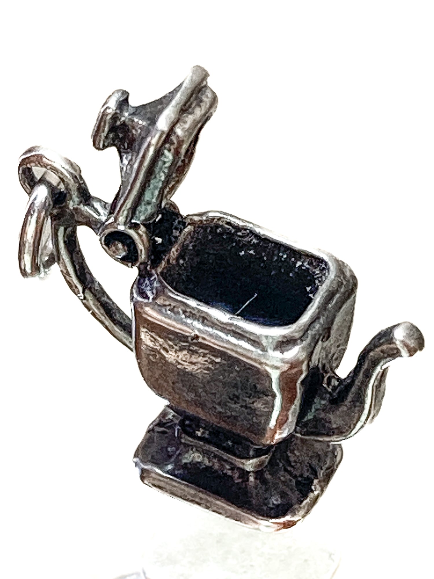 Vintage Sterling Silver Miniature Lidded Teapot Kettle Charm Jewelry