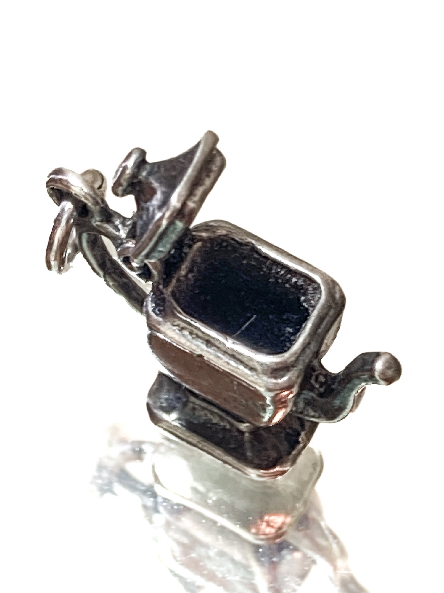 Vintage Sterling Silver Miniature Lidded Teapot Kettle Charm Jewelry