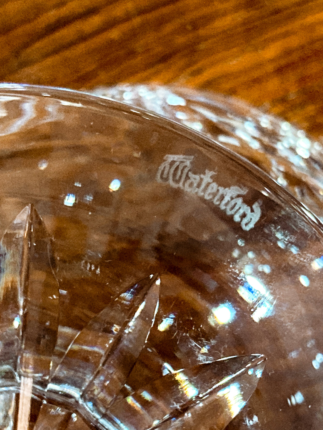 Set of Six Vintage Waterford Clear Crystal Clare Pattern Footed Dessert Bowls