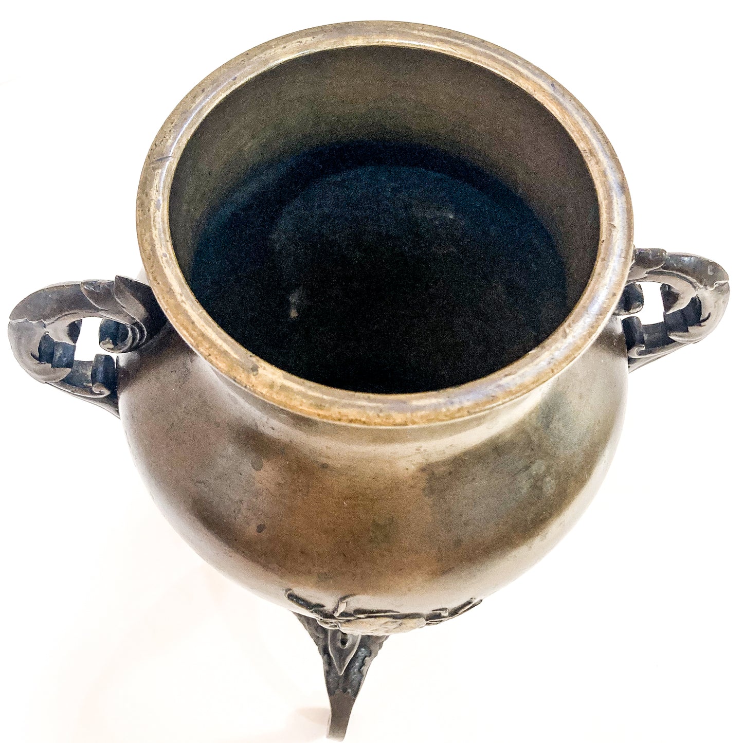 Antique Japanese Yoshimasa Bronze Crab Ocean Motif Ikebana Vase Top