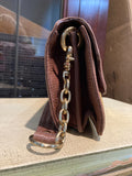 BCBG Max Azria Faux Snakeskin Clutch Shoulderbag Handbag Purse