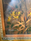 Vintage Vibrant Floral Composition by Marion Godlewski Framed Painting