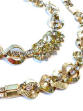 Vintage Sarah Coventry Sunshine Yellow Clear Rhinestone Jewelry Set White Background 5