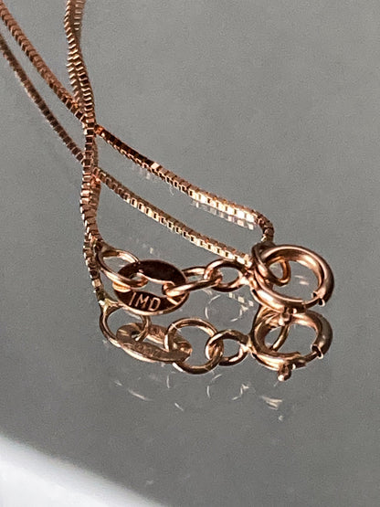 14K Rose Gold Chain Bruening Contrast Openwork Geometric Pendant Necklace Chain Marking
