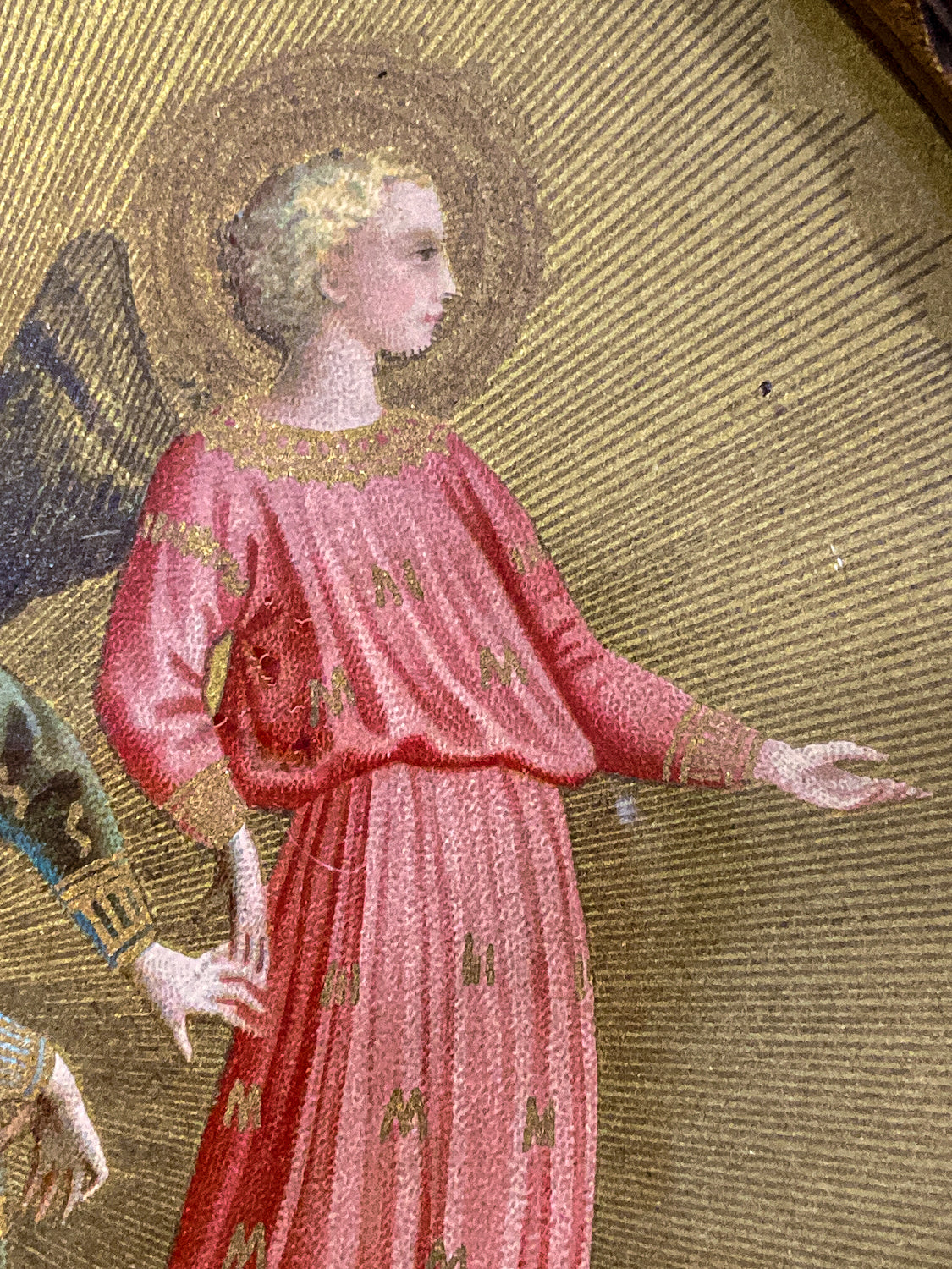 1920s Miniature Group of Angels Wunderly Brothers Retail Circular Painting