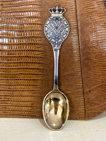 1992 Peter Hertz Danish Sterling Silver Wedding Anniversary Commemorative Spoon