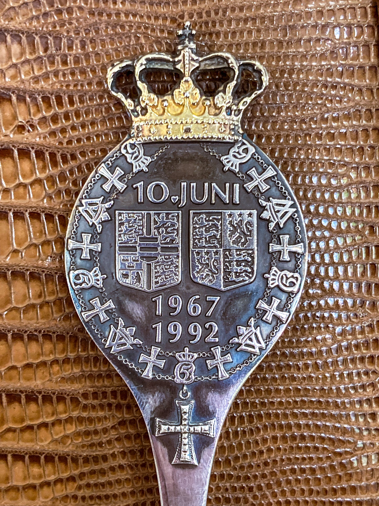 1992 Peter Hertz Danish Sterling Silver Wedding Anniversary Commemorative Spoon