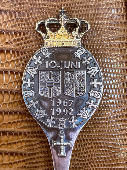 1992 Peter Hertz Danish Sterling Silver Wedding Anniversary Commemorative Spoon