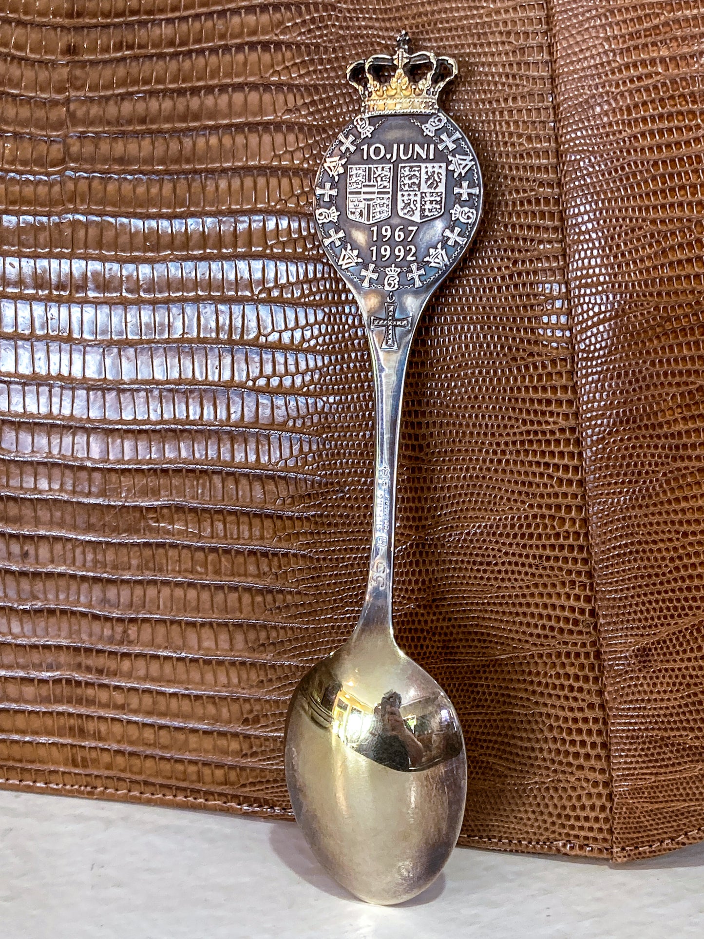 1992 Peter Hertz Danish Sterling Silver Wedding Anniversary Commemorative Spoon