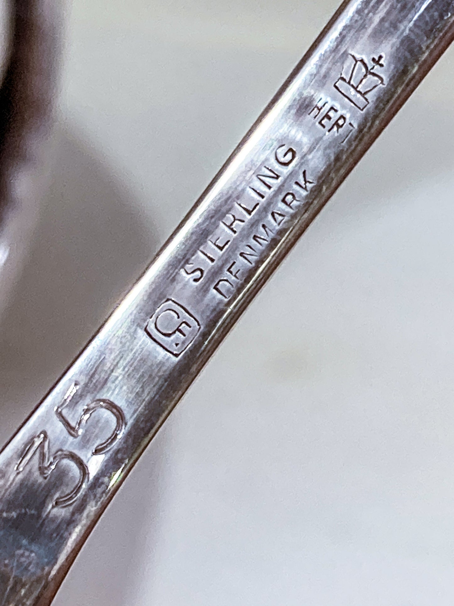 1992 Peter Hertz Danish Sterling Silver Wedding Anniversary Commemorative Spoon