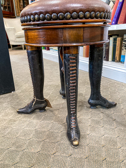 19th Century Reproduction Theodore Alexander Can-Can Adjustable Piano Stool