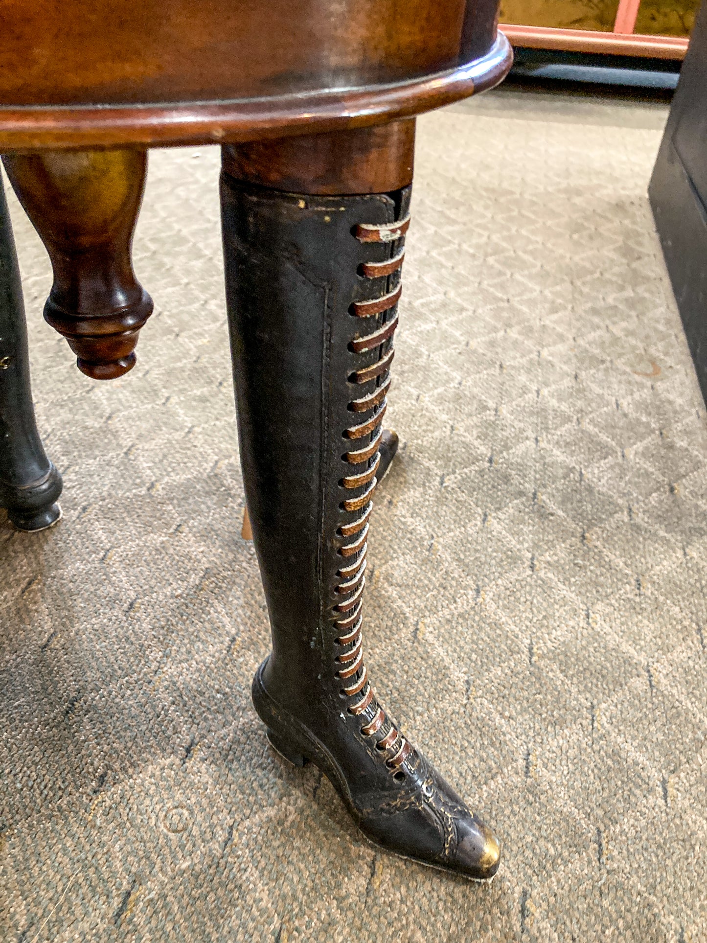 19th Century Reproduction Theodore Alexander Can-Can Adjustable Piano Stool