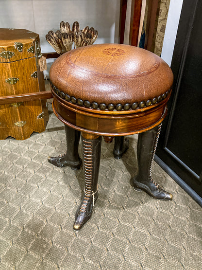 19th Century Reproduction Theodore Alexander Can-Can Adjustable Piano Stool