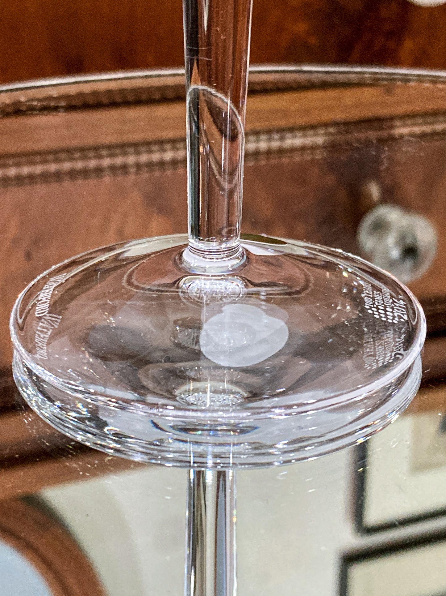 Waterford Clear Crystal 100 Years Times Square Tapered Champagne Flutes Pair