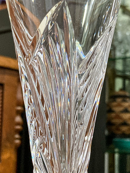 Waterford Clear Crystal 100 Years Times Square Tapered Champagne Flutes Pair