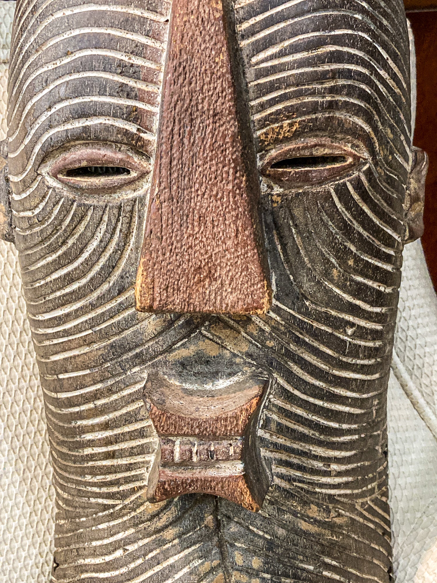 20th Century Vintage African Songye Kifwebe Hand Carved Wooden Mask