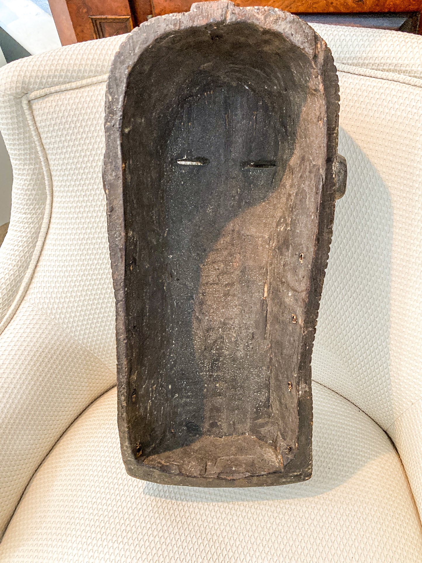 20th Century Vintage African Songye Kifwebe Hand Carved Wooden Mask