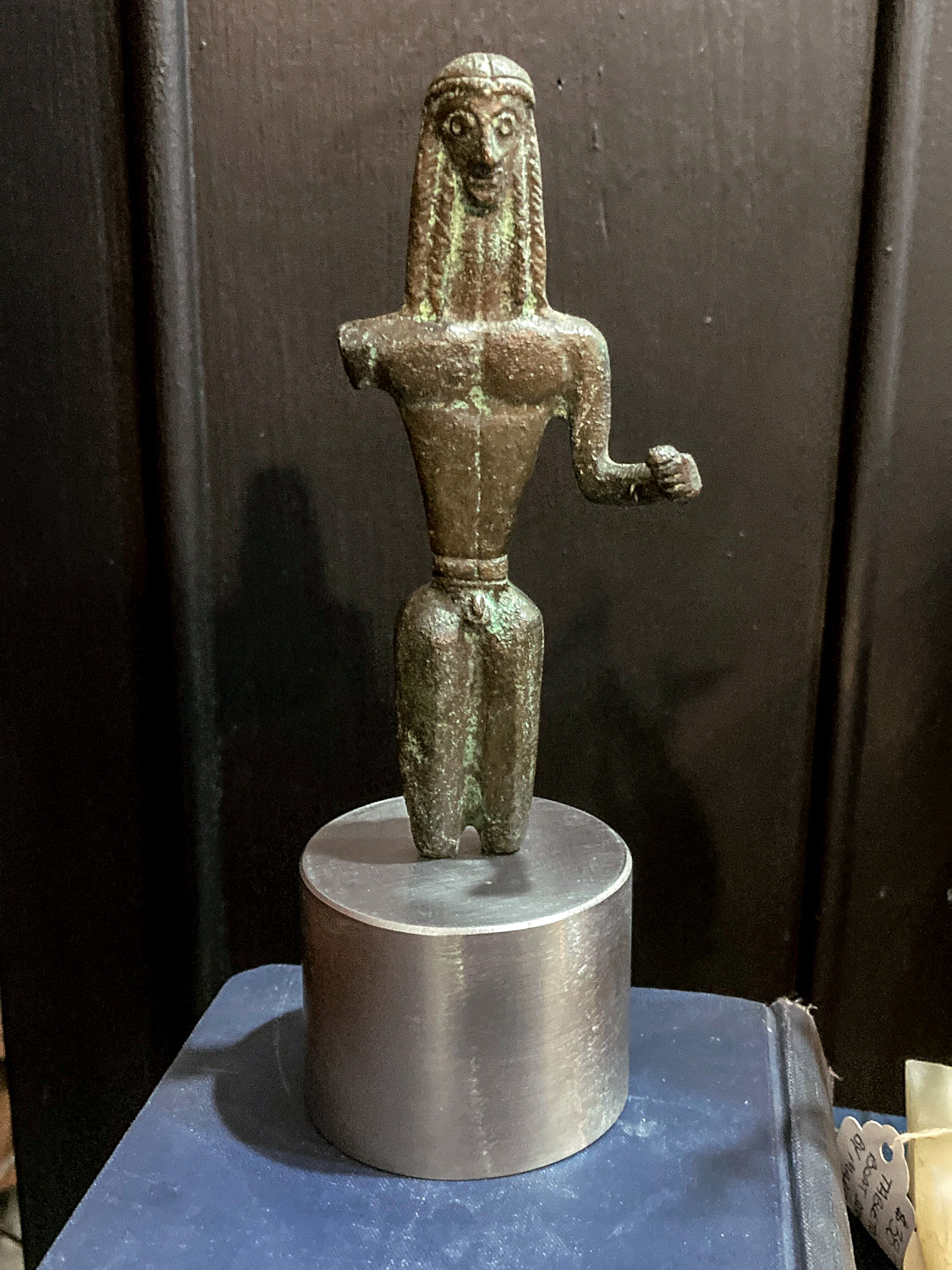 Ancient Greek Mantiklos Apollo Bronze Reproduction Sculpture Art Decor