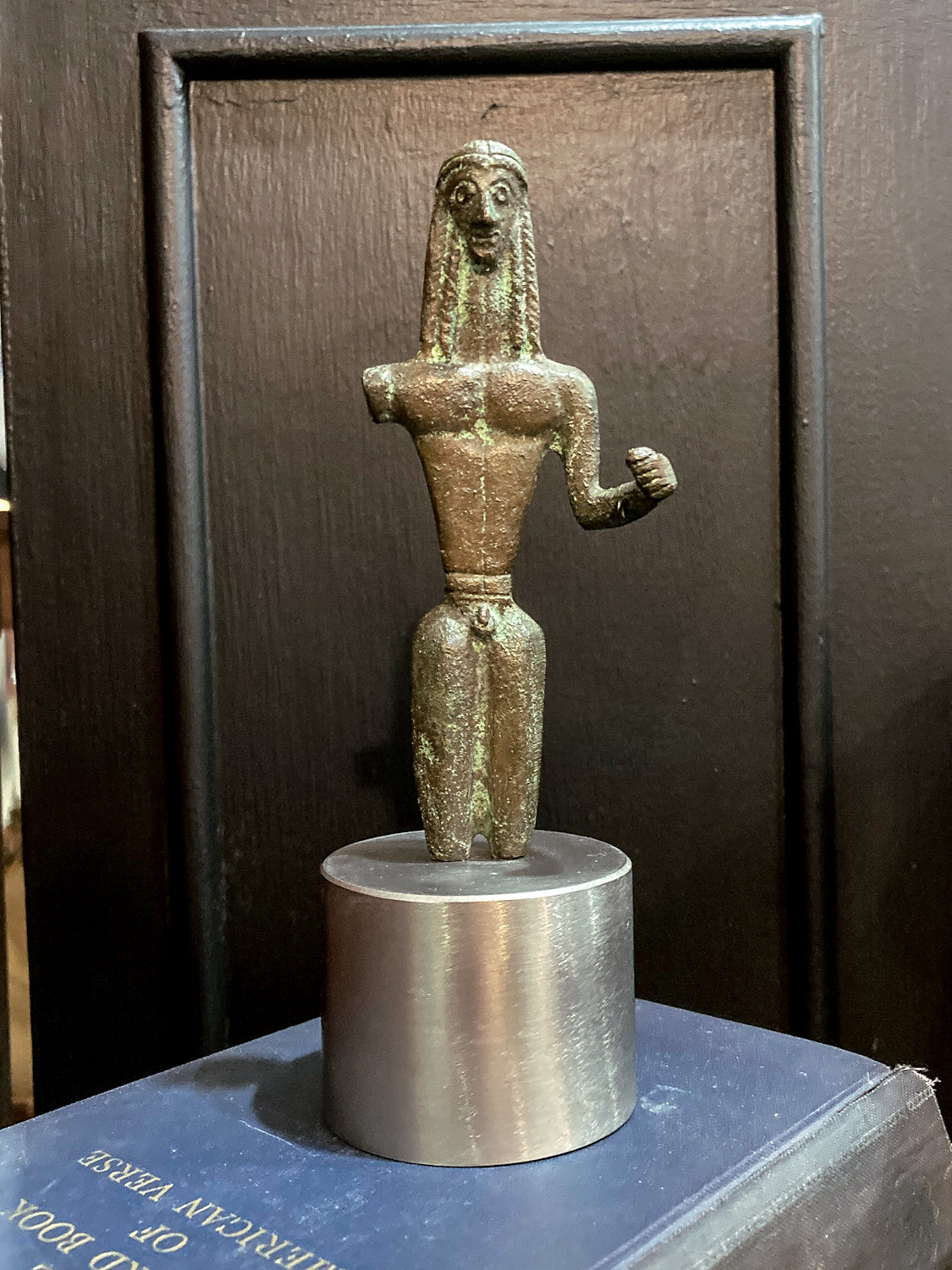 Ancient Greek Mantiklos Apollo Bronze Reproduction Sculpture Art Decor